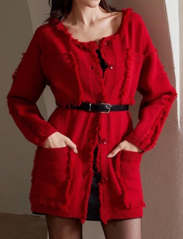Cardigan Shein Anewsta, vișiniu