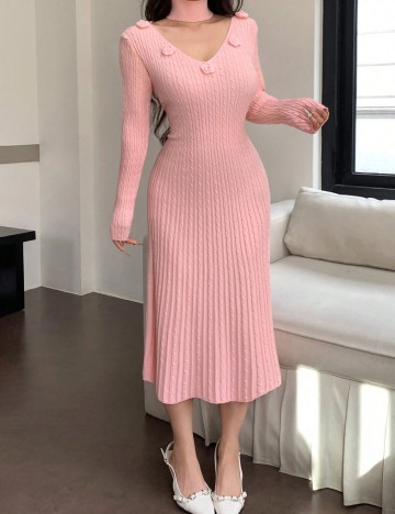 Rochie midi Shein, roz