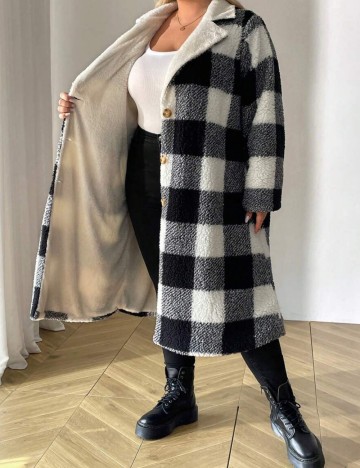 Jachetă lungă Shein Curve+, mix culori