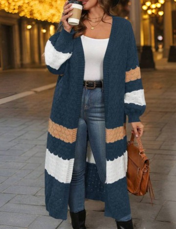 Cardigan Shein Curve+, albastru