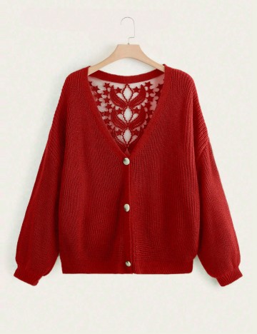 Cardigan Shein Curve+, roșu