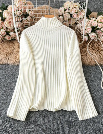 Pulover Shein Curve+, crem