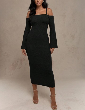 Rochie midi Shein Missguided, negru
