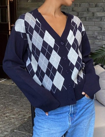 Pulover cu nasturi Shein DAZY, mix culori