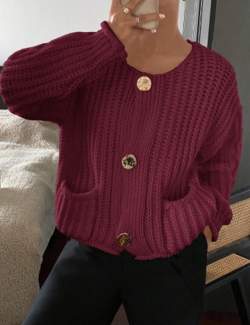 Cardigan Shein, vișiniu