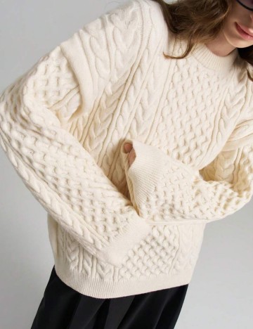 Pulover Shein Ontre, crem