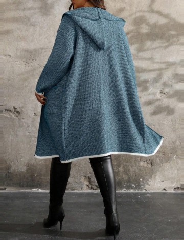 Cardigan Shein Curve+, albastru