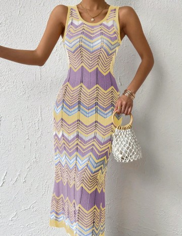 Rochie midi Shein, mix culori