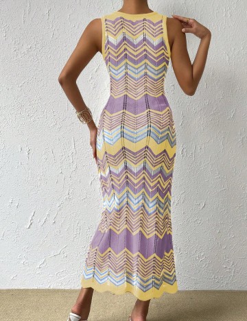 Rochie midi Shein, mix culori