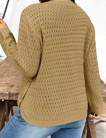 Pulover Shein Curve+, maro