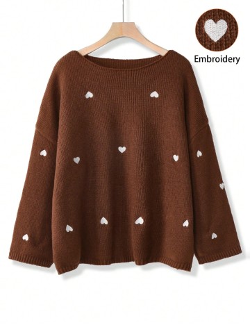 Pulover Shein Curve+, maro