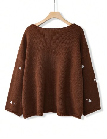 Pulover Shein Curve+, maro