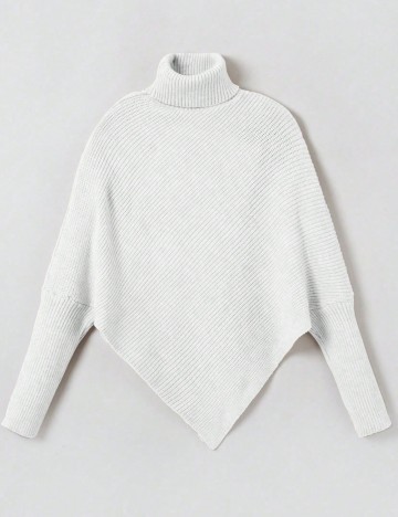 Pulover Shein Curve+, alb