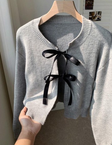 Cardigan Shein Curve+, gri