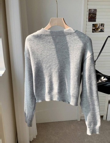 Cardigan Shein Curve+, gri