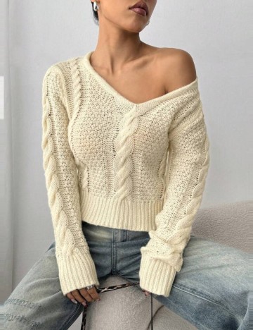 Pulover Shein, crem