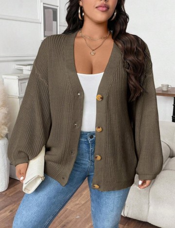 Cardigan Shein Curve+, maro