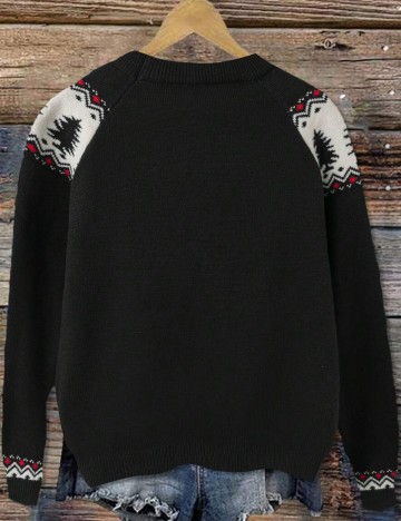 Pulover Shein Curve+, negru