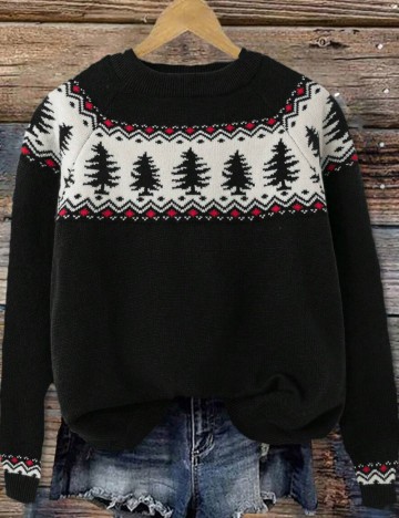 Pulover Shein Curve+, negru