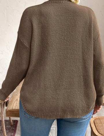 Pulover Shein Curve+, maro