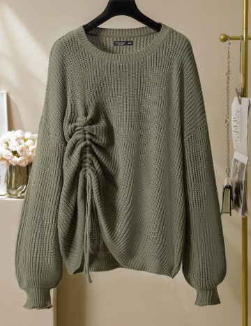Pulover Shein Curve+, verde