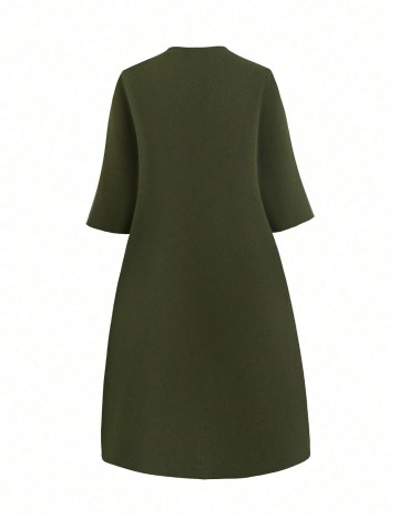Palton Shein Curve+, verde