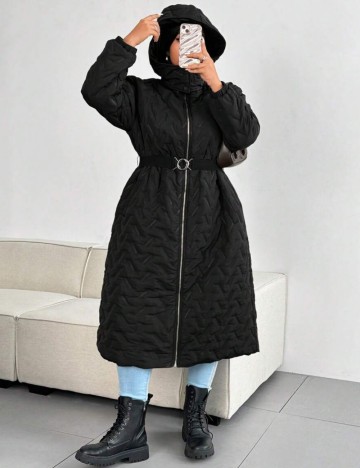 Geacă Shein Curve+, negru