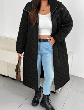 Geacă Shein Curve+, negru