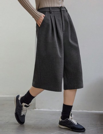 Pantaloni 3/4 Shein DAZY  LESS, gri