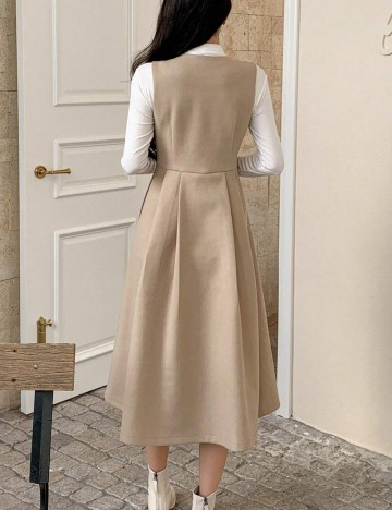 Rochie midi Shein DAZY, bej