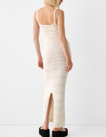 Rochie maxi Bershka, crem