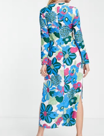 Rochie midi Reclaimed vintage, mix culori