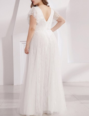 Rochie de mireasă Shein Curve+, alb