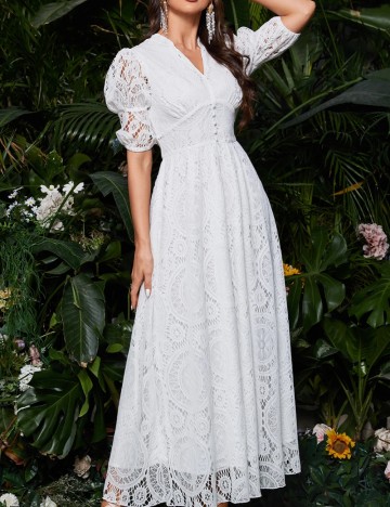 Rochie midi Shein, alb