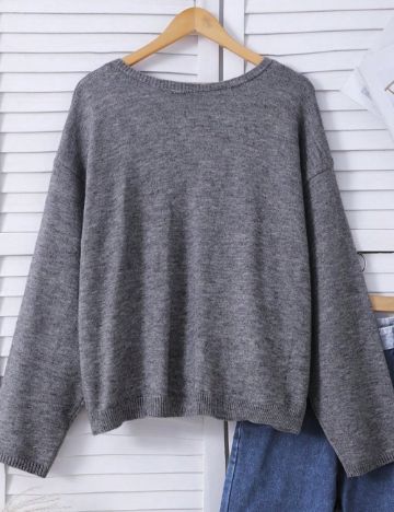 Cardigan Shein Curve+, gri