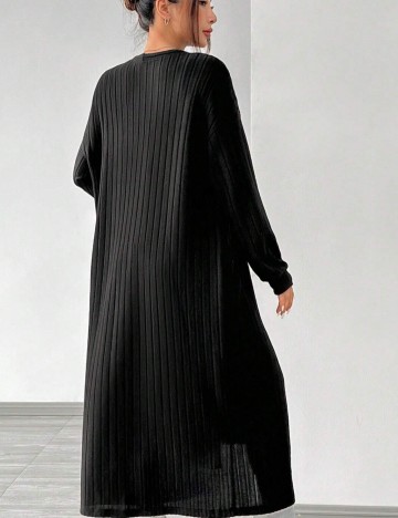 Cardigan lung Shein, negru