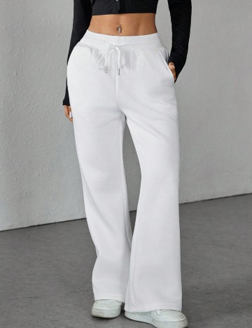 Pantaloni Shein, alb