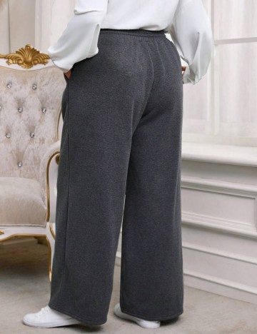 Pantaloni Shein Curve+ Emery Rose, gri
