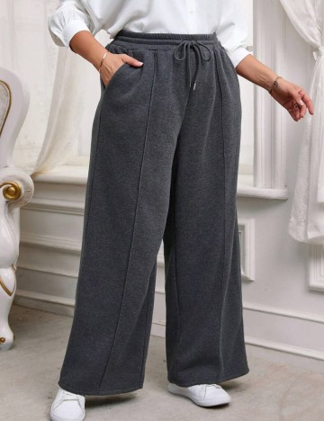 Pantaloni Shein Curve+ Emery Rose, gri