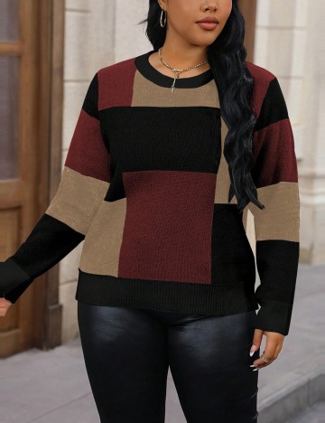 Pulover Shein Curve+, mix culori