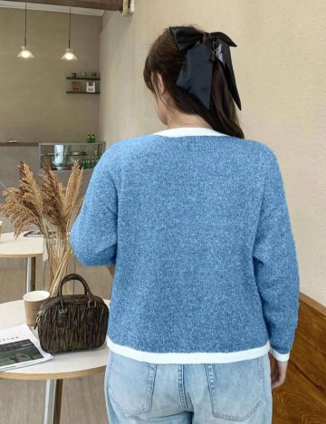 Cardigan Shein Curve+, albastru