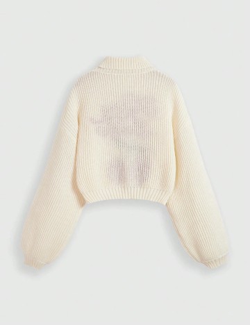 Pulover Shein Curve+ Romwe, crem