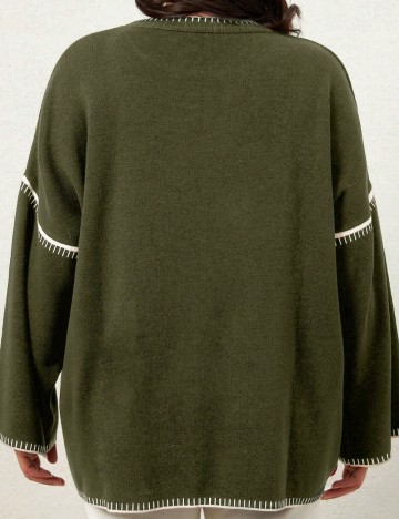Pulover Shein Curve+, verde