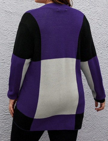 Cardigan Shein Curve+, mix culori