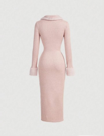 Rochie midi Shein MOD, roz