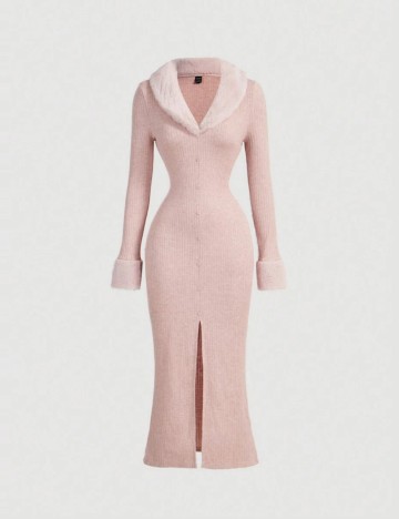 Rochie midi Shein MOD, roz