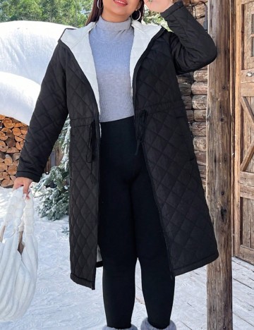 Geacă Shein Curve+, negru