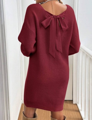 Rochie tricotată Shein, vișiniu