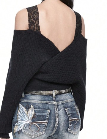 Pulover Shein Romwe, negru