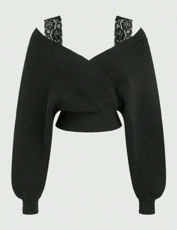 Pulover Shein Romwe, negru